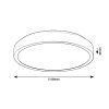 136515 5 cerne stropni led svitidlo samira kulate 420mm 48w ip44