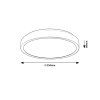 136518 5 bile stropni led svitidlo samira kulate 250mm 18w ip44