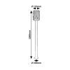 136425 2 cerny zahradni sloupek tarpa pro zarovku e27 100cm