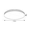 135759 3 bile stropni led svitidlo oscar2 star s dekorem dreva kulate 340mm 18w