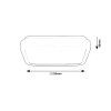 136533 5 bile stropni led svitidlo samira hranate 250x250mm 18w ip44