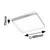 139017 5 hnede stropni led svitidlo druzor hranate 480x480mm 40w