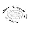 139029 6 cerne stropni led svitidlo aranis 430mm 50w