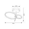 135429 5 cerne stropni led svitidlo emilion 390mm 24w