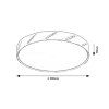 135657 6 bile stropni led svitidlo nessira 390mm 25w