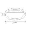 135741 6 stribrne stropni led svitidlo thrac 400mm 20w