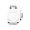 138762 5 cerne stropni led svitidlo ovidia 110mm 16w