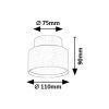 138768 5 bile stropni led svitidlo ovidia 110mm 16w