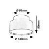 138771 5 bile stropni led svitidlo ovidia 140mm 24w