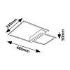 139086 6 cerne stropni led svitidlo heleth 330x480mm 24w