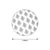 135393 3 bile stropni led svitidlo benita 380mm 24w