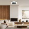 139041 9 cerne stropni led svitidlo s ventilatorem dalfon2 485mm 48w cct s do