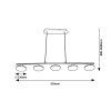 136965 5 cerne zavesne led svitidlo madi 920mm 20w