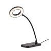 138039 4 cerna led stolni lampicka hardin 5w s bezdratovym nabijenim