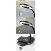 138039 8 cerna led stolni lampicka hardin 5w s bezdratovym nabijenim