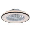 139044 2 cerno bile stropni led svitidlo s ventilatorem dalfon2 485mm 48w cct s do