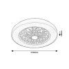 139047 10 bile stropni led svitidlo s ventilatorem dalfon2 485mm 48w cct s do