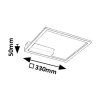 139083 6 cerne stropni led svitidlo heleth 330x330mm 24w