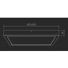 135 0410 QUADRA WL 40W 4000K 3320lm Abmessungen