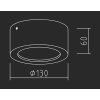 21613 PD 240726 RONDO WL 6W 3000K Eiche Abmessungen