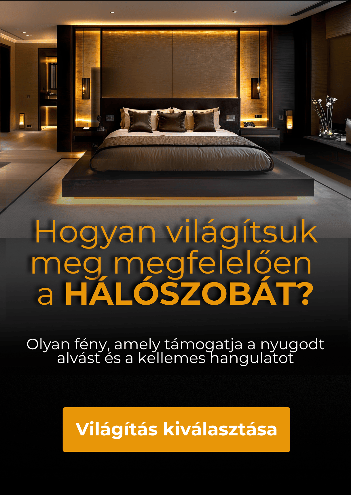 A hálószoba világítása