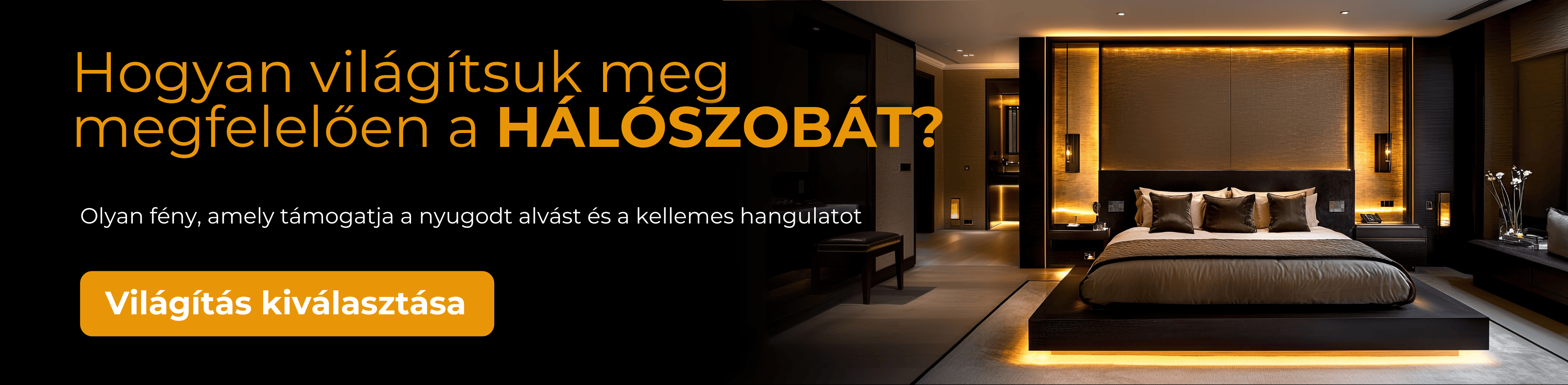 A hálószoba világítása