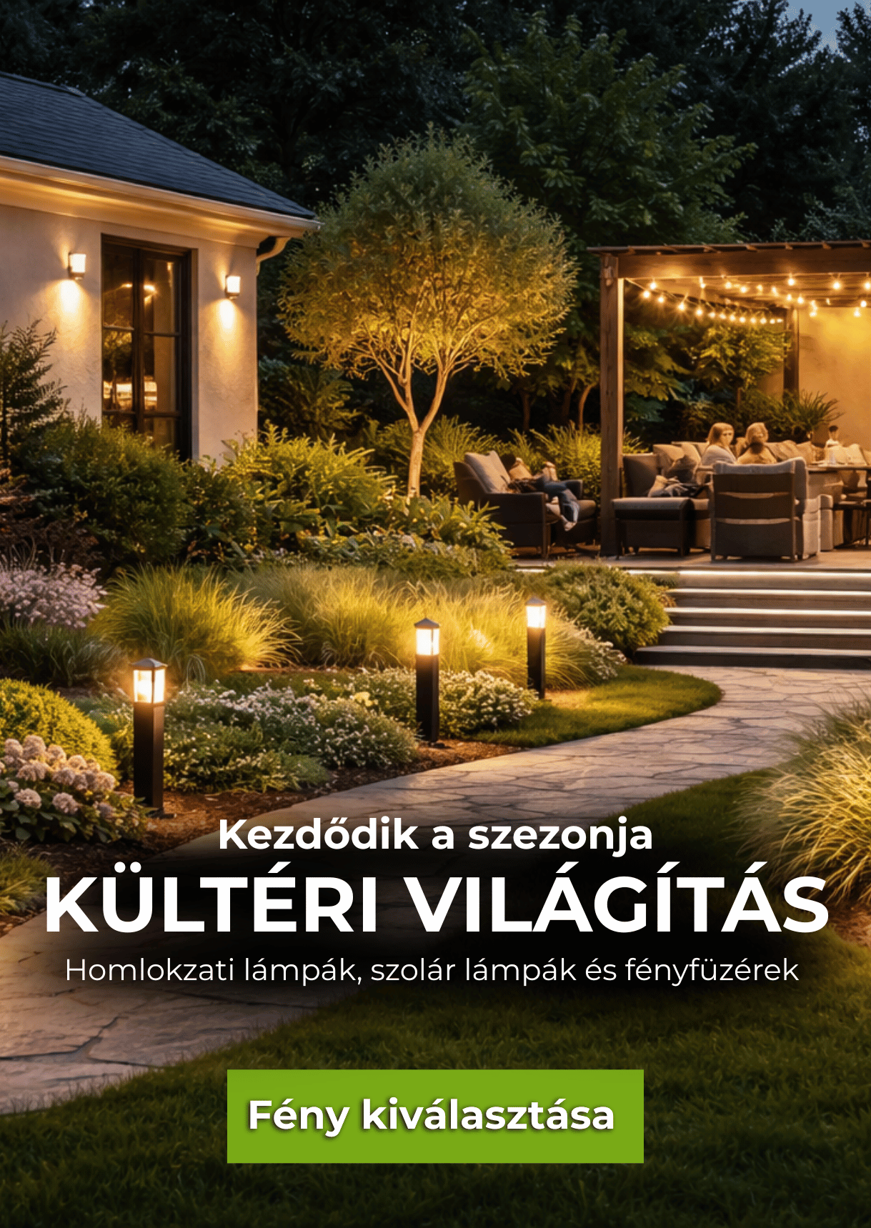 Kezdödik a szezonja kültéri világítás