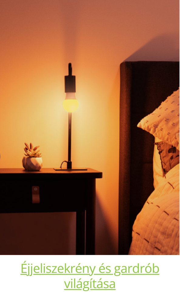 Éjjeliszekrény és gardrób világítása