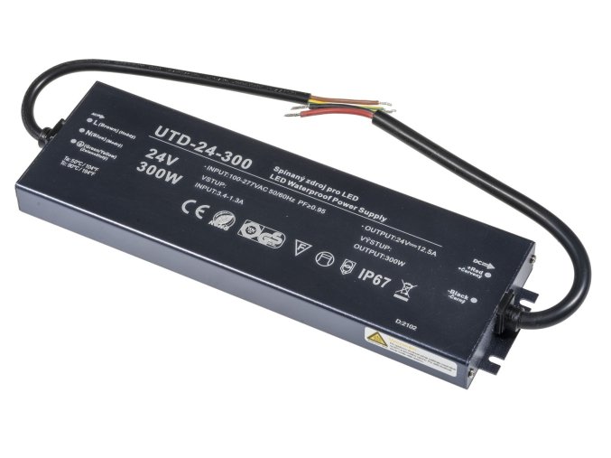 76491 led tápegység transzformátor 24v 300w ip67 prémium