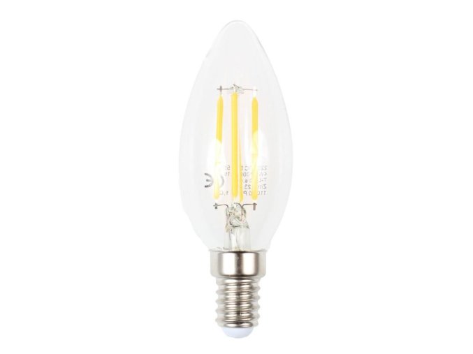 LED izzó gyertya Filament 4W E14 szabályozható