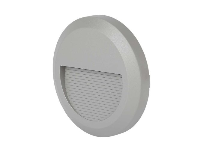 Szürke LED-es lépcsőházi lámpa kerek 2W IP65
