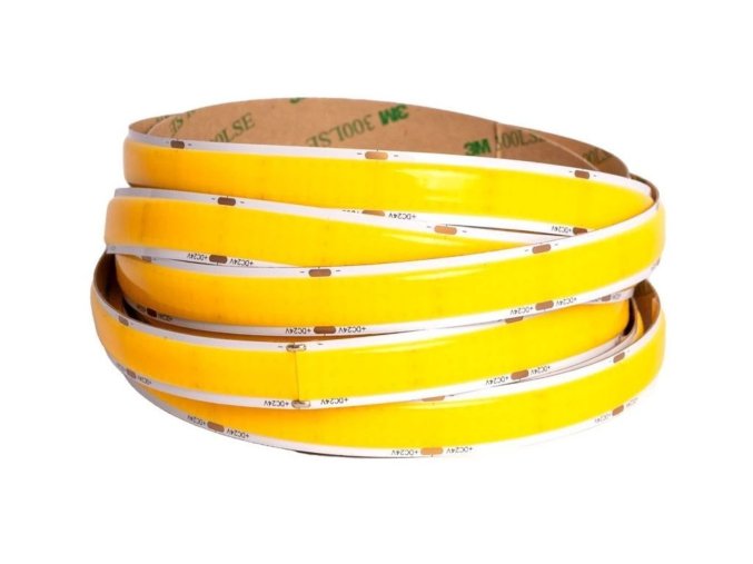 COB LED-szalag, 25W/m, 24V, védelem nélkül IP20