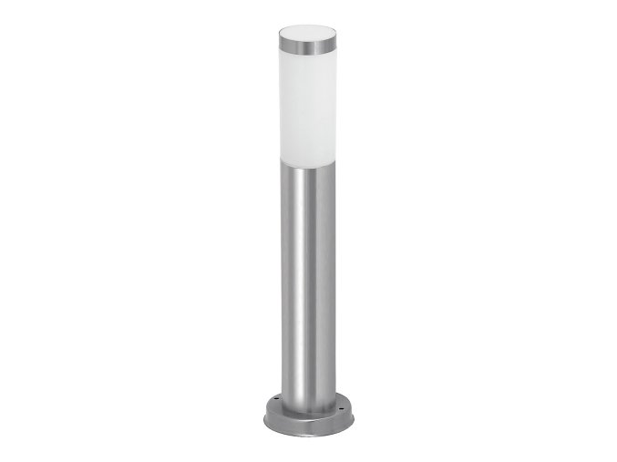 133758 chromovy zahradni sloupek inox torch pro led zarovku e27 45cm