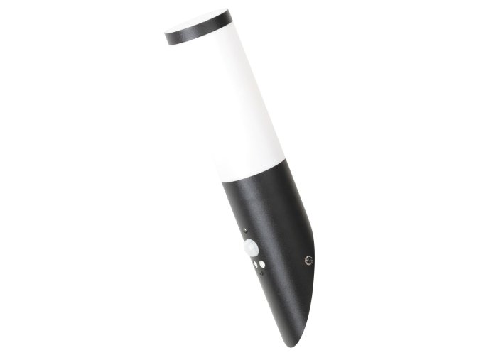 133563 cerne fasadni svitidlo s pohybovym cidlem black torch pro led zarovku e27