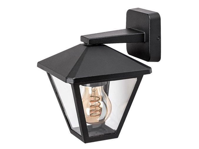 133998 cerne fasadni svitidlo paravento down pro led zarovku e27