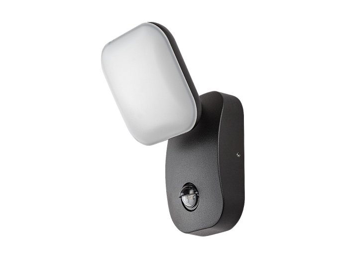 134307 cerne fasadni led svitidlo s pohybovym cidlem odiel 12w ip44