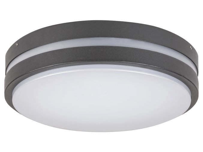 134421 antracitove stropni nastenne led svitidlo hamburg kulate 200mm 10w ip44