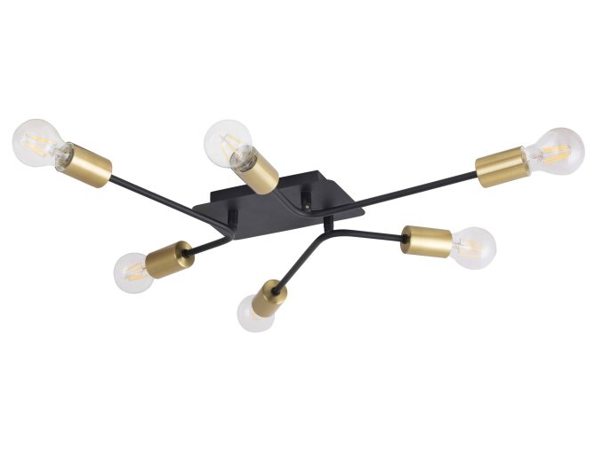 135297 cerne stropni svitidlo lanny pro zarovku 6x e27