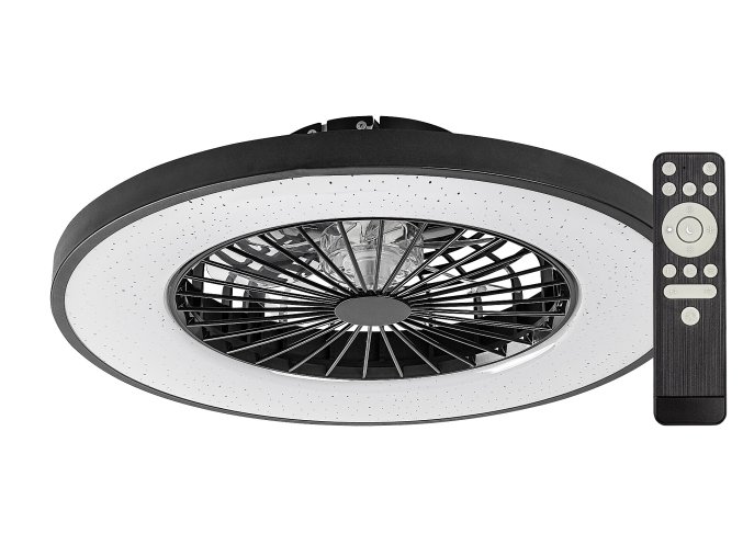 139050 cerne stropni led svitidlo s ventilatorem dalfon2 540mm 72w cct s do