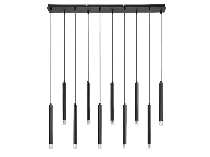 139260 cerny zavesny lustr ramira pro zarovku 10x g9