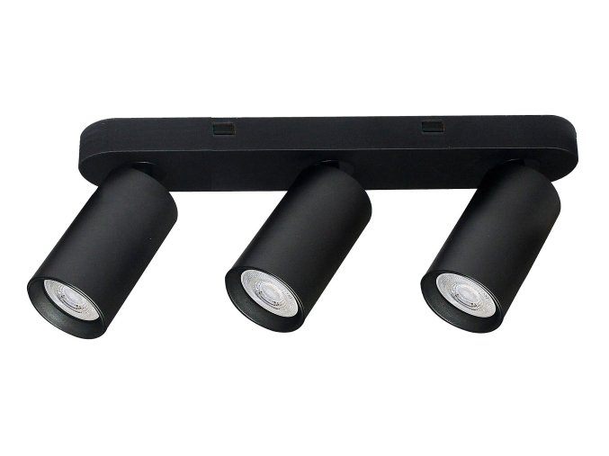 139347 cerne stropni svitidlo yorli pro zarovku 3x gu10