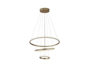 128624 zlate zavesne led svitidlo kulate 60cm 32w