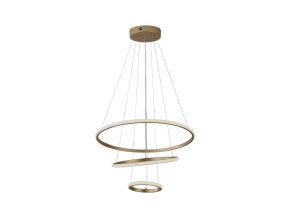 Arany függesztett LED-világítás, gömbölyű, 60cm, 32W