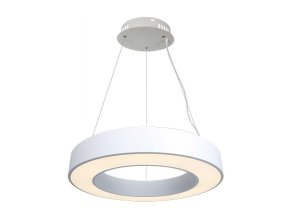 Fehér függesztett LED-világítás, gömbölyű, 60cm, 50W, szabályozható fényerősséggel