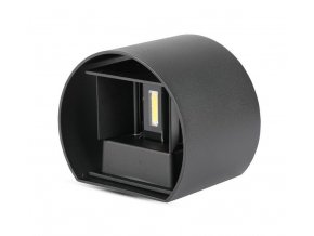 Fekete LED-homlokzatvilágítás, gömbölyű, 5W, IP65