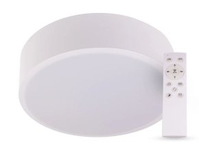 SMART TUYA Fehér mennyezeti LED-lámpa, gömbölyű, 300mm, 24W, CCT, távirányítóval