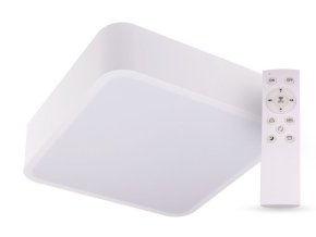 SMART TUYA Fehér mennyezeti LED-lámpa, négyzet, 300x300mm, 24W, CCT, távirányítóval