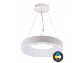 Fehér függesztett LED-lámpa, gömbölyű, 600mm, 60W, CCT