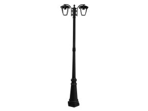 Fekete kerti lámpa izzóhoz 2x E27 199cm
