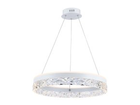 130749 bile zavesne led svitidlo kulate designove 50cm 25w